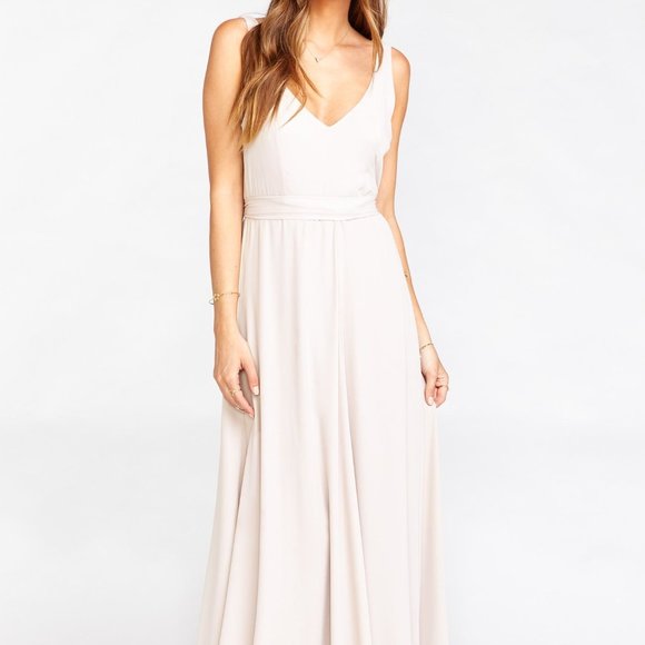 Show Me Your MuMu - Jenn Maxi Dress NEW- Show Me the Ring Crisp - Size S (Small) - Picture 1 of 7